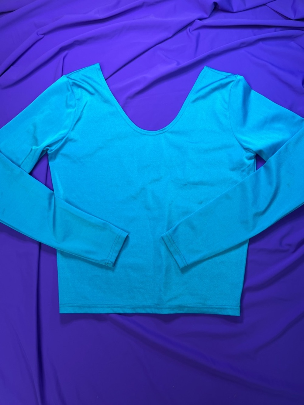 Shimmery Spandex Scoop Back Dance Top XL EXC